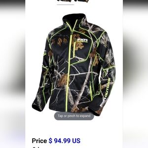 FXR Camo Jacket Boys Size 2 Neon Accents